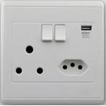 DOUBLE WALL SWITCH SOCKET 16A NEW 16A (4X4)
