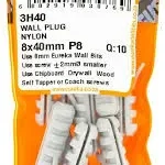 WALL PLUG NYLON 8x40mm P8 Q10